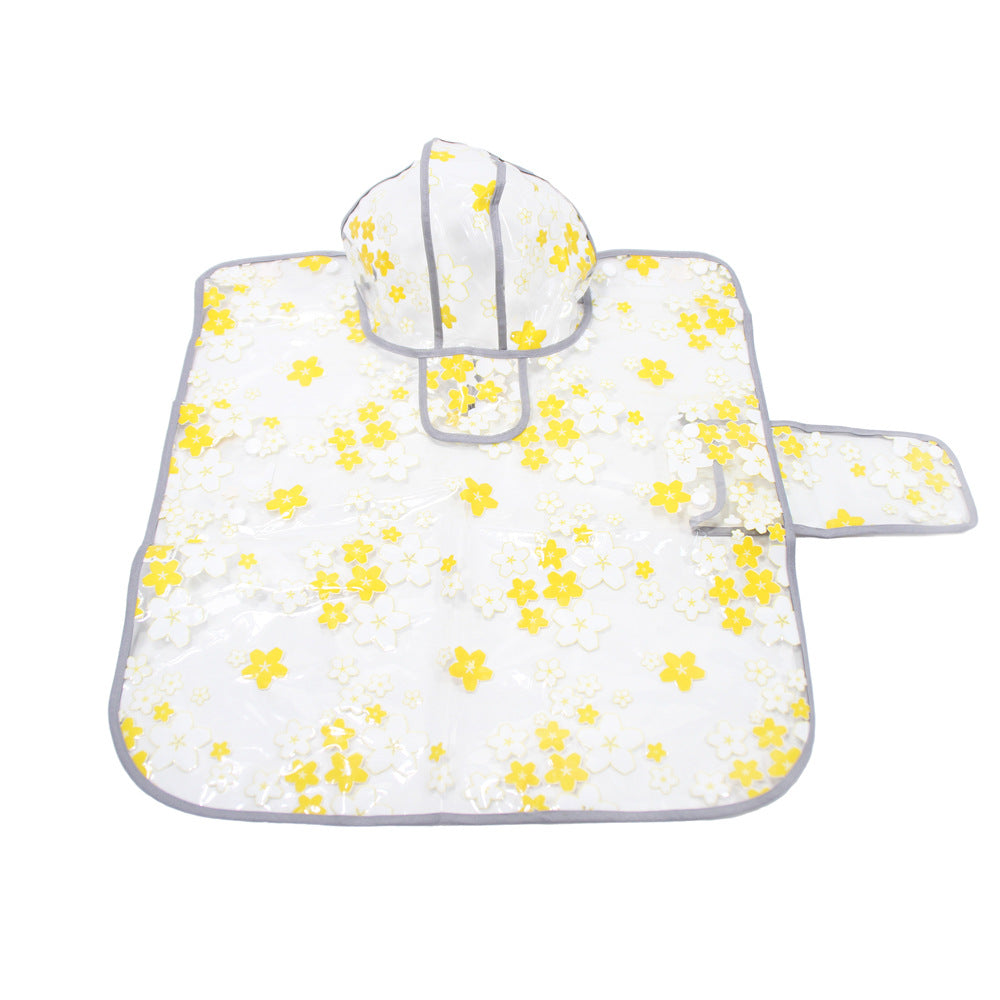 Floral TPU Waterproof Pet Raincoat Cloak Universal Size